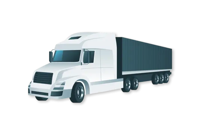Vector image of a truck